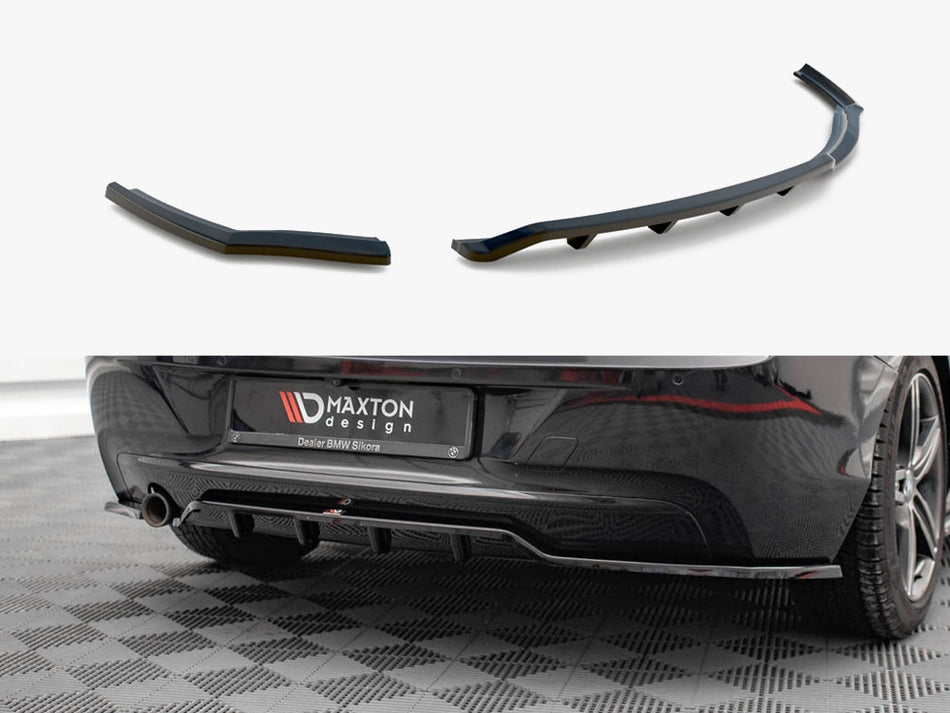Maxton Design Central Rear Splitter (Vertical Bars) BMW 1 F20 - BM-1-F20-RSD1G+RD1G - Image 1