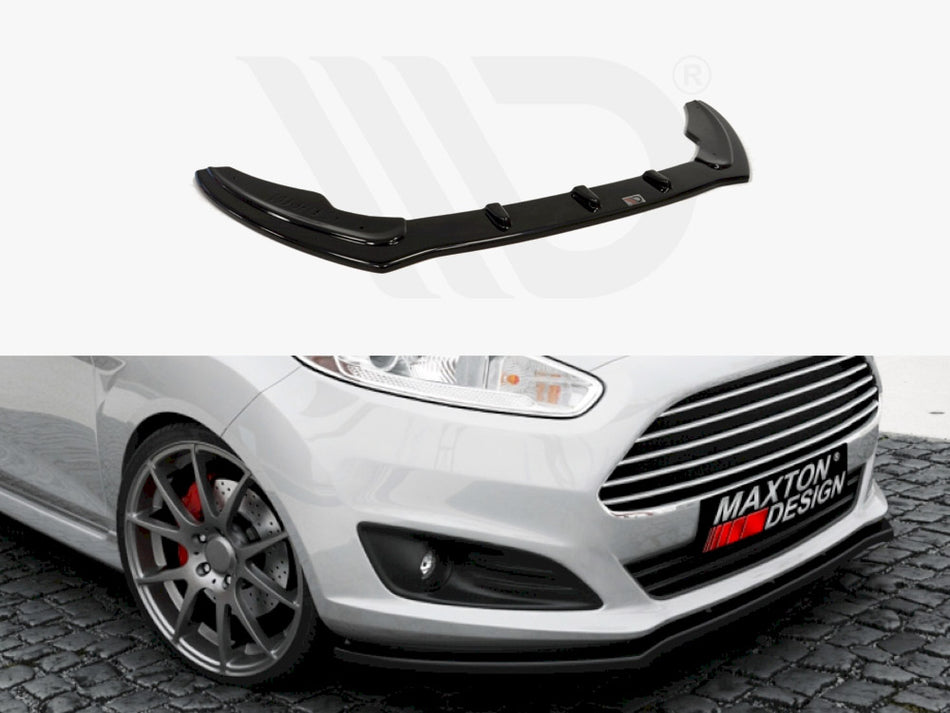 MAXTON DESIGN Front Splitter Fiesta Mk7 Standard Facelift 2013-2017 - Carbon Look