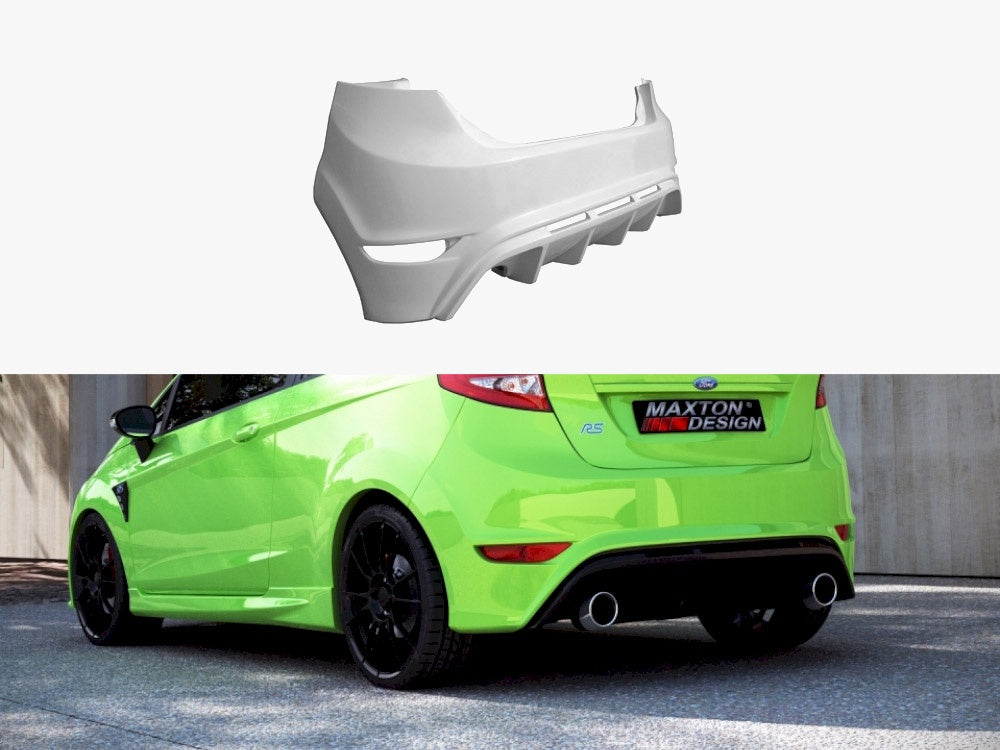 Maxton Design Rear Bumper Ford Fiesta MK7 Pre-facelift &amp; Facelift (Focus RS Look) - FO-FI-7-RS-R1F - Image 1