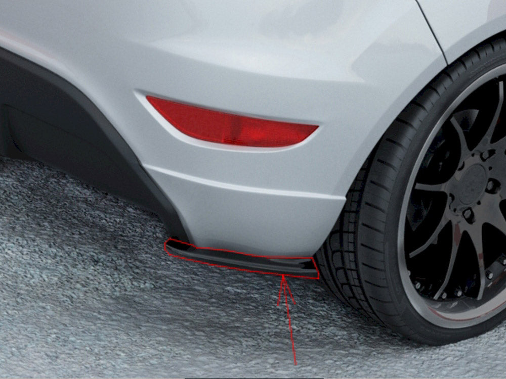 Rear Side Splitters Ford Fiesta Mk7 ST / ST-Line - Carbon Look