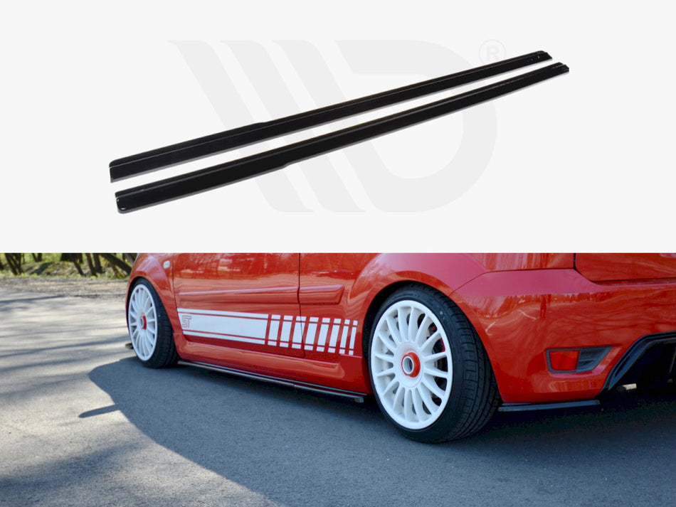 MAXTON DESIGN Side Skirts Diffusers Ford Fiesta MK6 ST (2004-2007) - Carbon Look