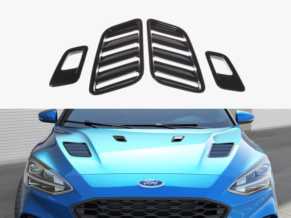 SET OF Bonnet Vents Ford Focus MK4 ST/ St-line - Carbon Look