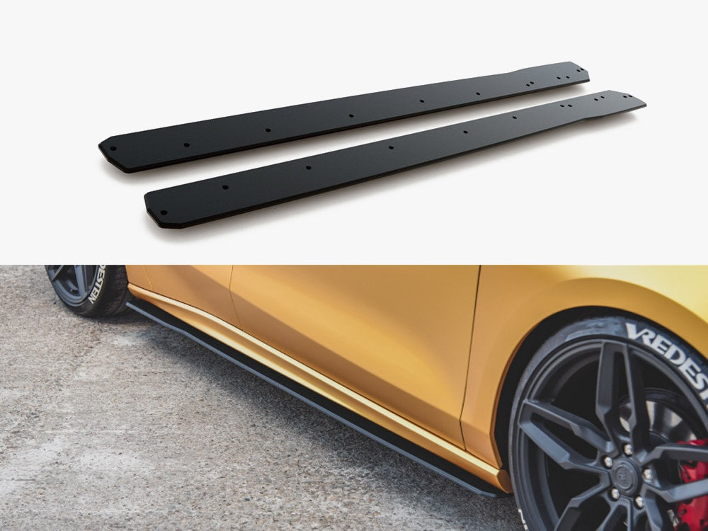 Maxton Design Street PRO Side Skirt Diffusers Ford Focus ST / ST-Line Mk4 - FOFO4STCNC-SD1B - Image 1