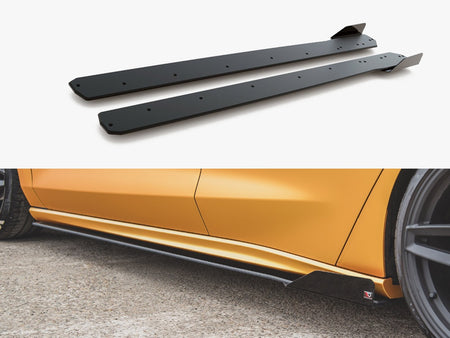 Maxton Design Street PRO Side Skirt Diffusers + Flaps Ford Focus ST / ST-Line Mk4 - FOFO4STCNC-SD1B+SRF1G - Image 1
