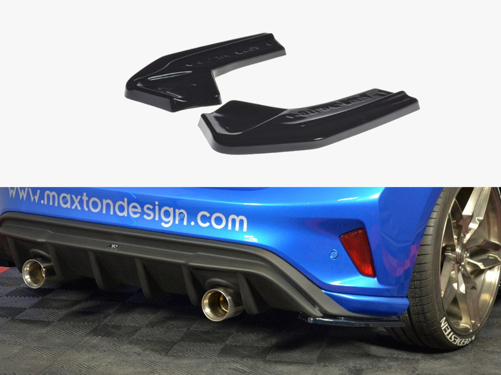 Rear Side Splitters V.2 Ford Focus ST-Line Mk4 - Carbon Look