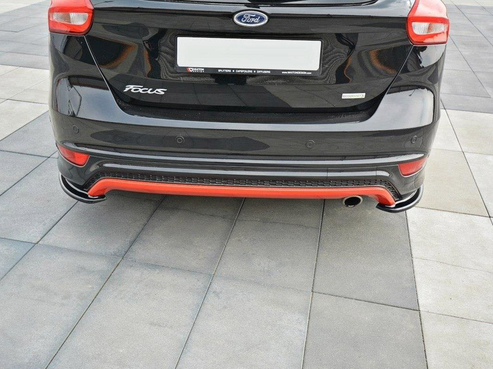 Maxton Design Rear Side Splitters Ford Focus Mk3 ST-Line (Facelift) 2015-2018 - Carbon Look - FO-FO-3F-STLINE-RSD1C - Image 3