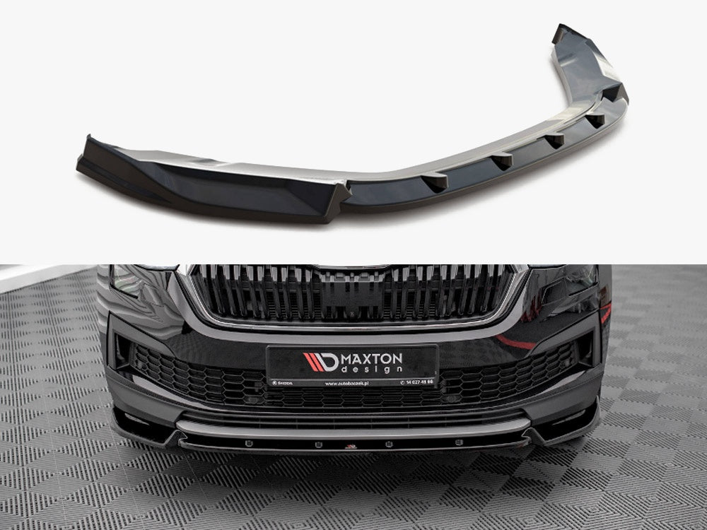 Maxton Design Front Splitter V.1 Skoda Kodiaq Mk1 Facelift - SK-KO-1F-FD1G - Image 1