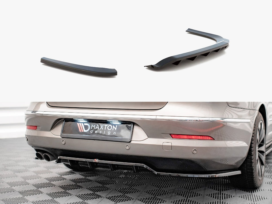 Maxton Design Central Rear Splitter (Vertical Bars) VW Passat CC - VW-PA-CC-RSD2G+RD1G - Image 1