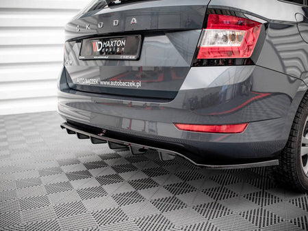 Maxton Design Rear Splitter (Vertical Bars) Skoda Fabia Estate Mk3 Facelift - SK-FA-3F-K-RD1G+RD2G - Image 3