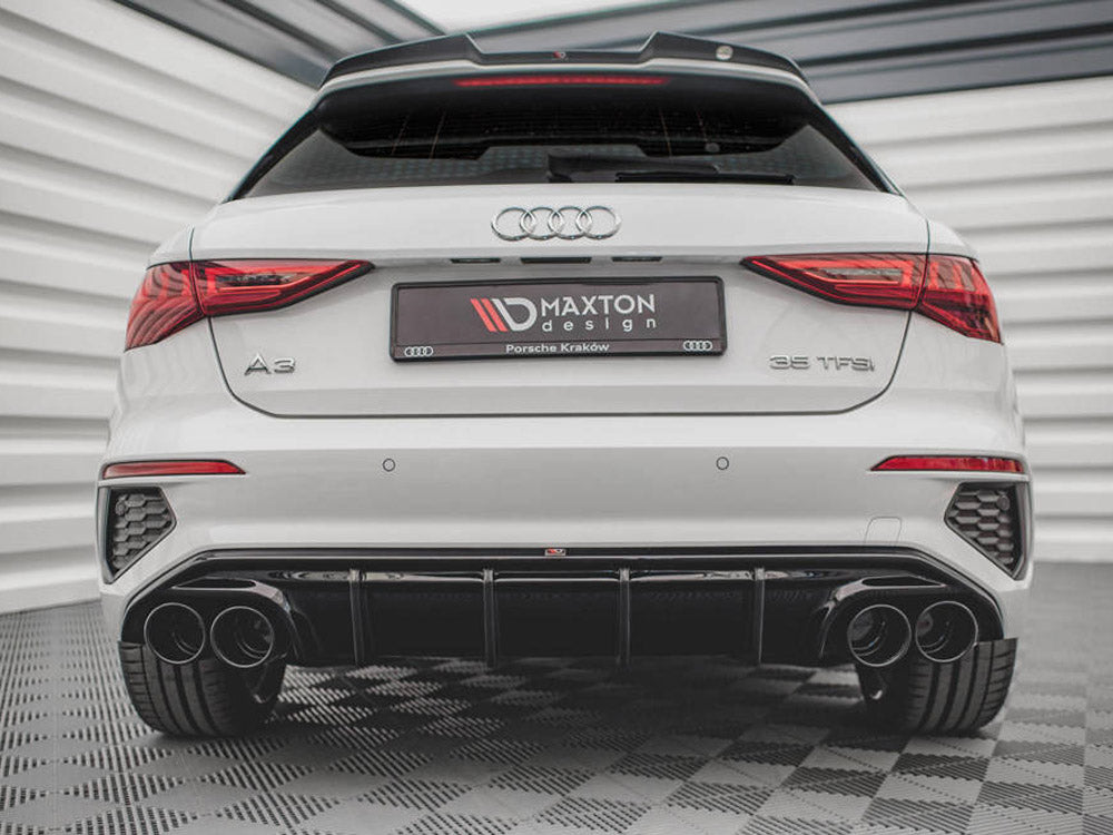 Maxton Design Rear Valance + Exhaust Ends Imitation Audi A3 S-Line Sportback 8Y - AU-A3-8Y-SLINE-RS1+ - Image 3