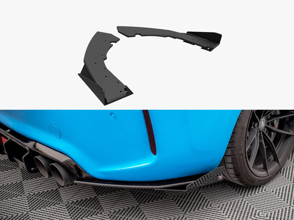 Maxton Design Street PRO Rear Side Splitters (+flaps) Bmw M2 F87 (2016-2020) - BM287MCOMPCNC-RSD1B+RSF1G - Image 1