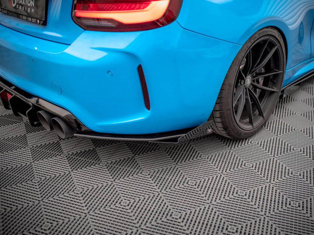 Maxton Design Street PRO Rear Side Splitters (+flaps) Bmw M2 F87 (2016-2020) - BM287MCOMPCNC-RSD1B+RSF1G - Image 3