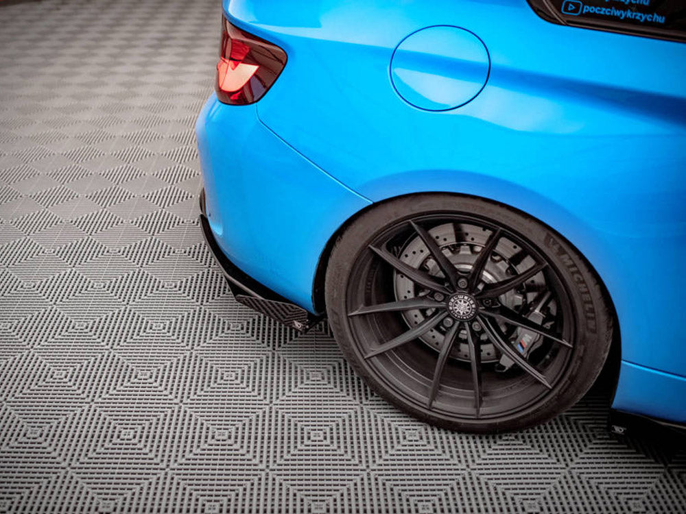 Street PRO Rear Side Splitters (+flaps) Bmw M2 F87 (2016-2020)