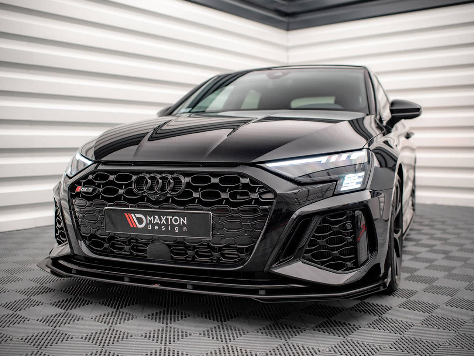 Maxton Design Street PRO Front Splitter V.1 + Flaps Audi RS3 8Y - AURS38YCNC-FD1B+FSF1G - Image 2
