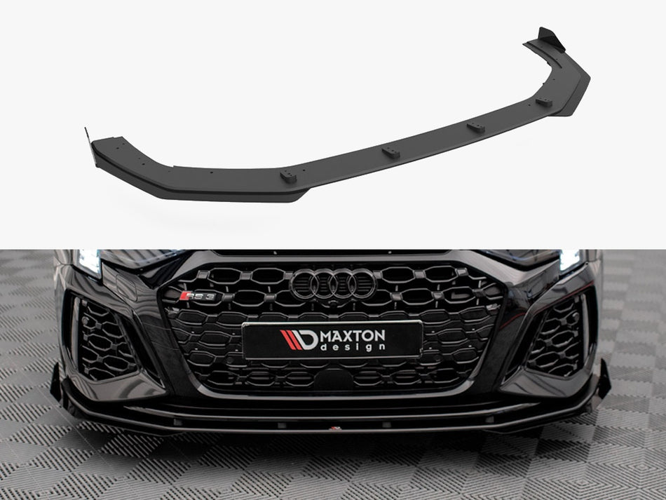 Maxton Design Street PRO Front Splitter V.1 + Flaps Audi RS3 8Y - AURS38YCNC-FD1B+FSF1G - Image 1