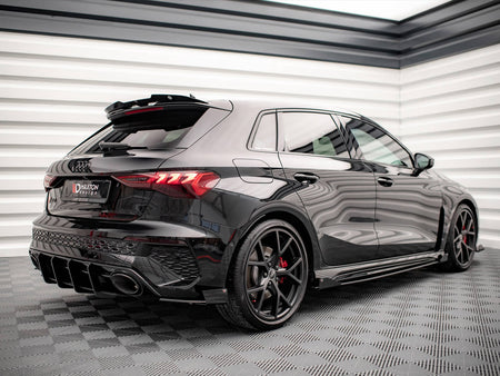 Maxton Design Street PRO Rear Side Splitters + Flaps Audi RS3 Sportback 8Y - AURS38YCNC-RSD1B+RSF1G - Image 2
