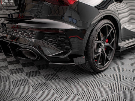 Maxton Design Street PRO Rear Side Splitters + Flaps Audi RS3 Sportback 8Y - AURS38YCNC-RSD1B+RSF1G - Image 3