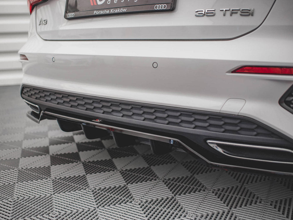 Rear Splitter (Vertical Bars) Audi A3 S-Line Sportback 8Y