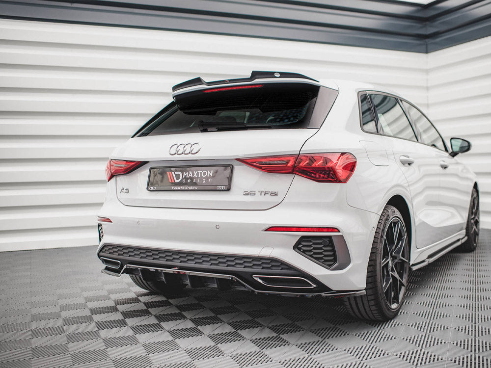 Maxton Design Rear Splitter (Vertical Bars) Audi A3 S-Line Sportback 8Y - AU-A3-8Y-SLINE-RD1G+RD2G - Image 2