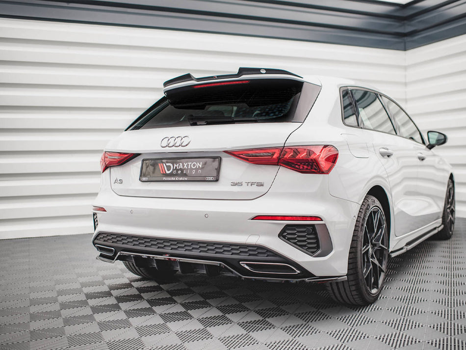 Maxton Design Rear Splitter (Vertical Bars) Audi A3 S-Line Sportback 8Y - AU-A3-8Y-SLINE-RD1G+RD2G - Image 2