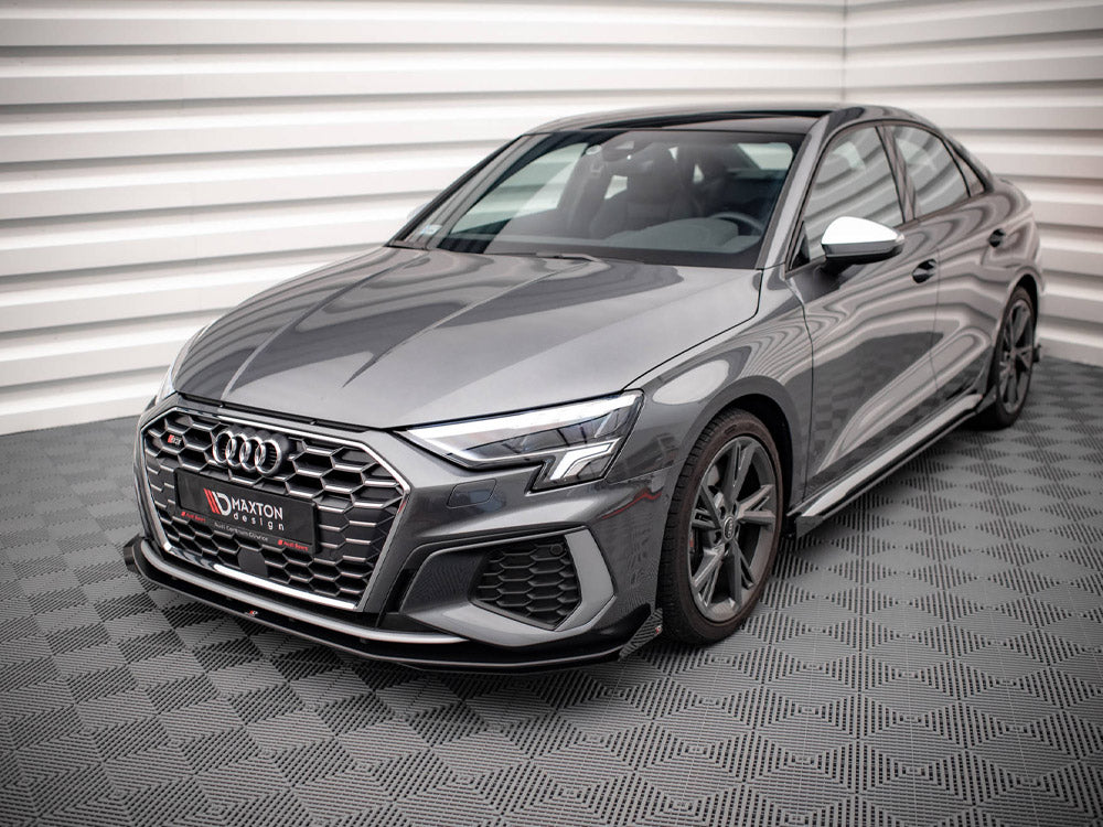 Maxton Design Street PRO Front Splitter V.1 + Flaps Audi S3 / A3 S-Line 8Y - AUA38YSLINECNC-FD1B+FSF1G - Image 2