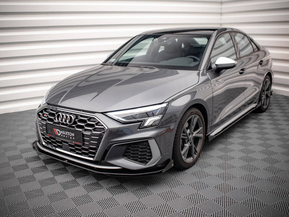 Maxton Design Street PRO Front Splitter V.1 + Flaps Audi S3 / A3 S-Line 8Y - AUA38YSLINECNC-FD1B+FSF1G - Image 2