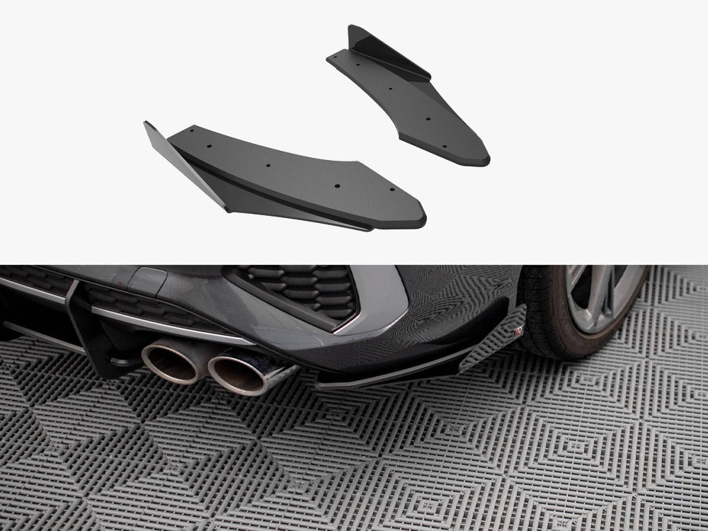 Maxton Design Street PRO Rear Side Splitters + Flaps Audi S3 Sedan 8Y - AUS38YSCNC-RSD1B+RSF1G - Image 1