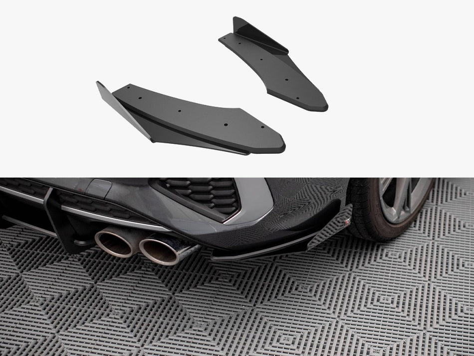 Maxton Design Street PRO Rear Side Splitters + Flaps Audi S3 Sedan 8Y - AUS38YSCNC-RSD1B+RSF1G - Image 1