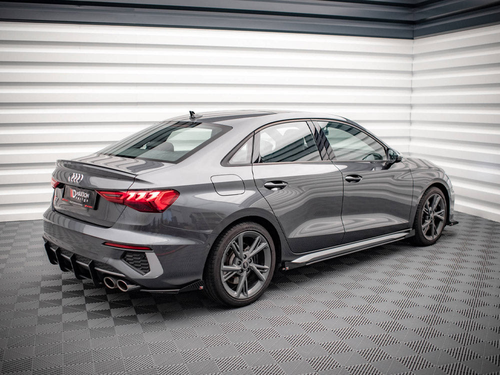 Maxton Design Street PRO Rear Side Splitters + Flaps Audi S3 Sedan 8Y - AUS38YSCNC-RSD1B+RSF1G - Image 2