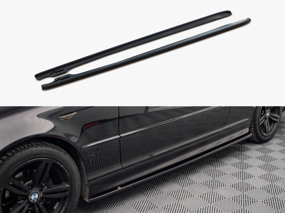 Maxton Design Side Skirts Diffusers V.2 Bmw 3 Coupe M-pack E46 (1999-2005) - BM-3-46-C-MPACK-SD2G - Image 1