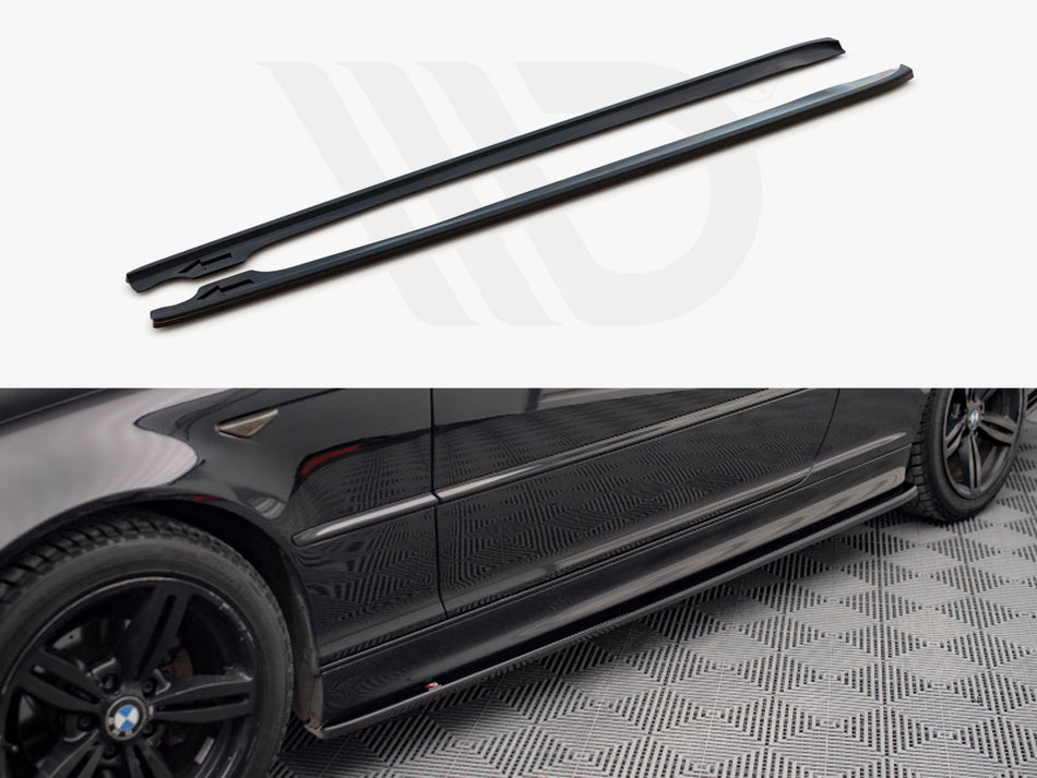 MAXTON DESIGN Side Skirts Diffusers V.2 Bmw 3 Coupe M-pack E46 (1999-2005)