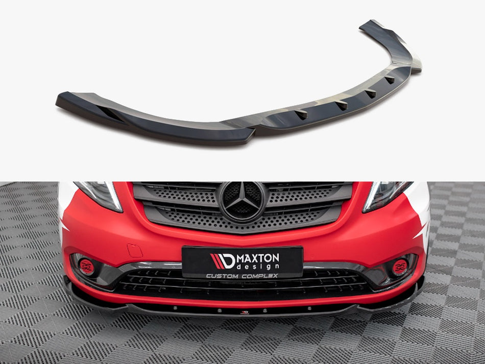 Maxton Design Front Splitter V.1 Mercedes VITO W447 Facelift (2020-) - ME-VI-W447F-FD1G - Image 1