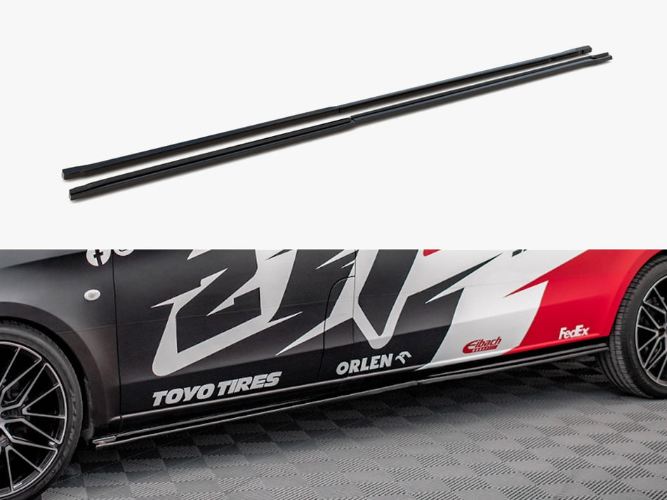 Maxton Design Side Skirts Diffusers Mercedes VITO Extra Long W447 Facelift - ME-VI-W447F-SD1A+BG - Image 1