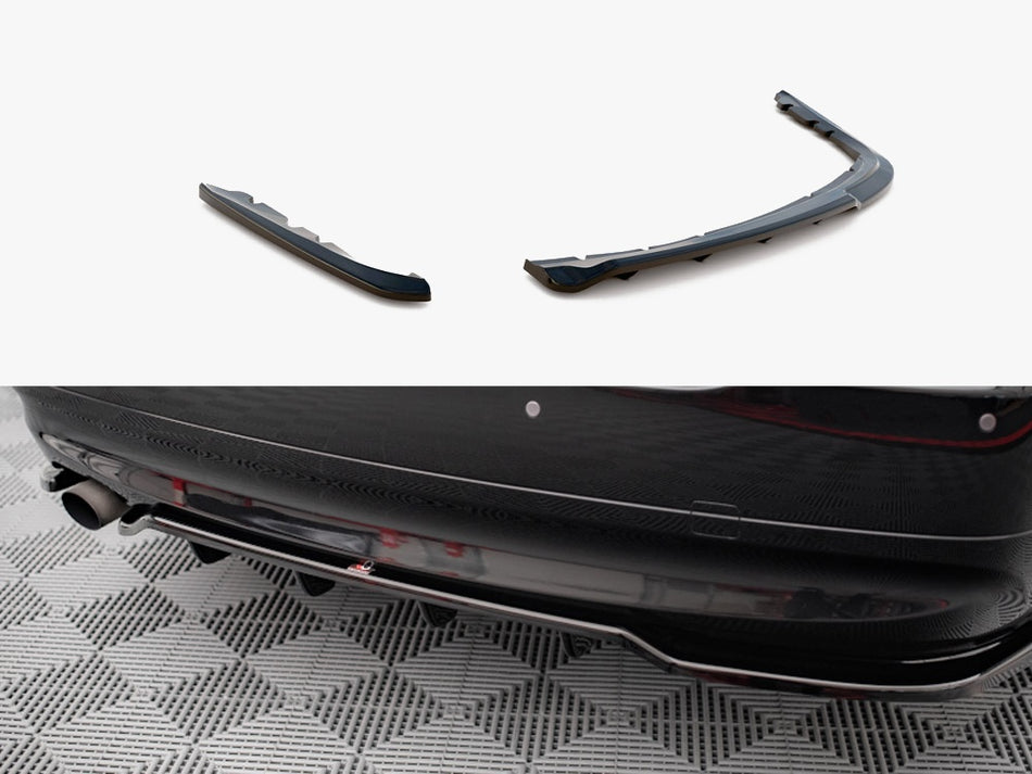 Maxton Design Central Rear Splitter (Vertical Bars) BMW 3 Sedan E90 - BM-3-90-RSD1G+RD1G - Image 1