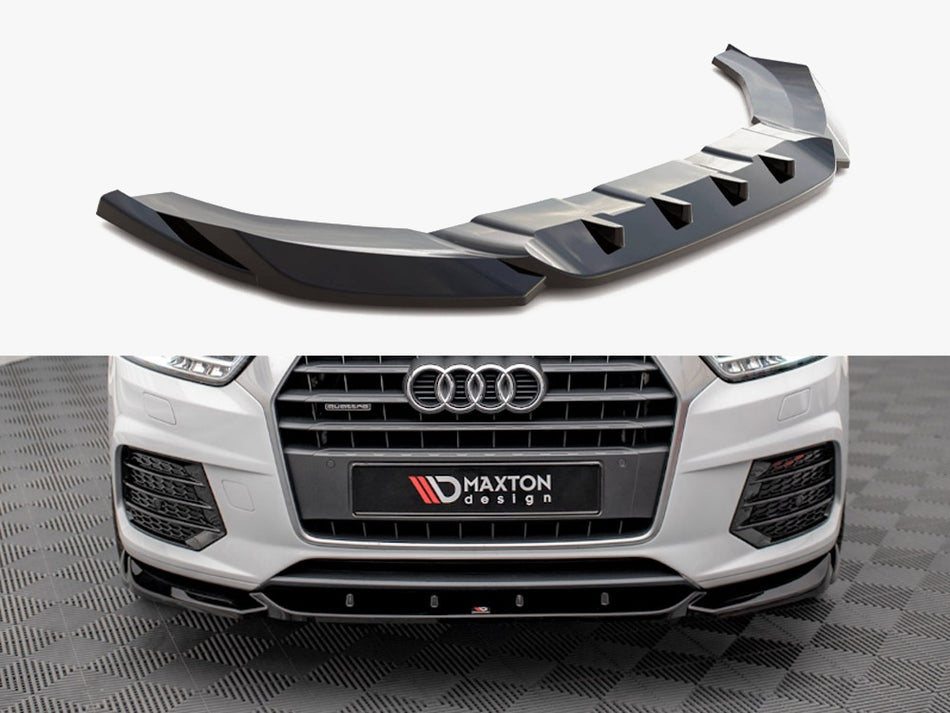 Maxton Design Front Splitter V.1 Audi Q3 Sport 8U Facelift - AU-Q3-1F-SLINE-FD1G - Image 1