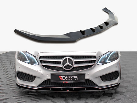 Maxton Design Front Splitter V.1 Mercedes E Amg-Line Sedan W212 Facelift (2012-2016) - ME-E-212F-AMGLINE-FD1G - Image 1