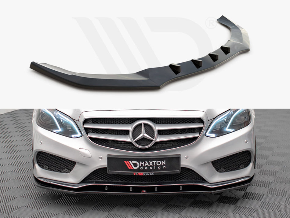 MAXTON DESIGN Front Splitter V.1 Mercedes E Amg-Line Sedan W212 Facelift (2012-2016)