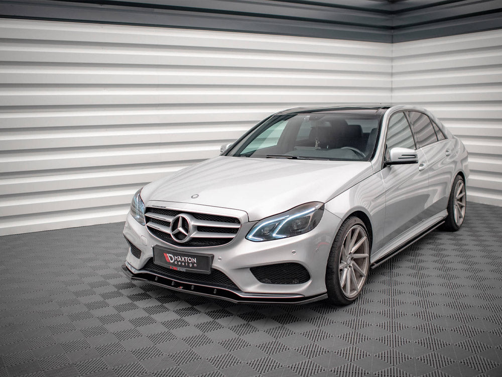 Maxton Design Front Splitter V.1 Mercedes E Amg-Line Sedan W212 Facelift (2012-2016) - ME-E-212F-AMGLINE-FD1G - Image 2