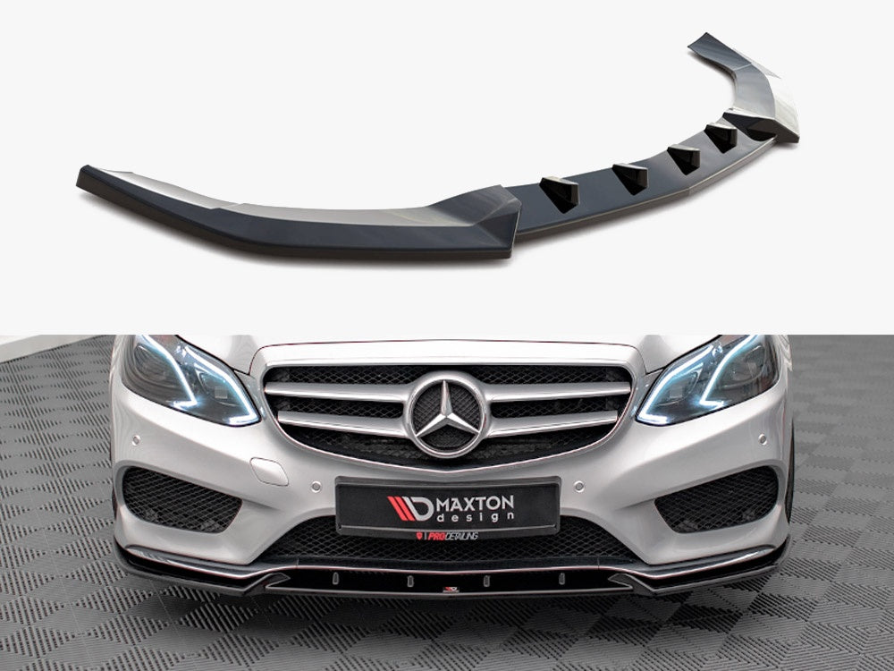 Maxton Design Front Splitter V.2 Mercedes E Amg-Line Sedan W212 Facelift (2012-2016) - ME-E-212F-AMGLINE-FD2G - Image 1
