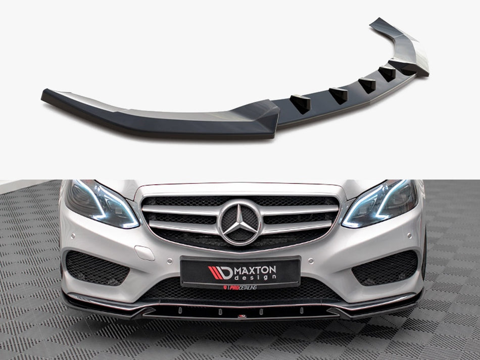 Maxton Design Front Splitter V.2 Mercedes E Amg-Line Sedan W212 Facelift (2012-2016) - ME-E-212F-AMGLINE-FD2G - Image 1