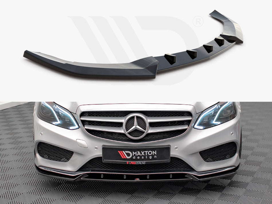 MAXTON DESIGN Front Splitter V.2 Mercedes E Amg-Line Sedan W212 Facelift (2012-2016)