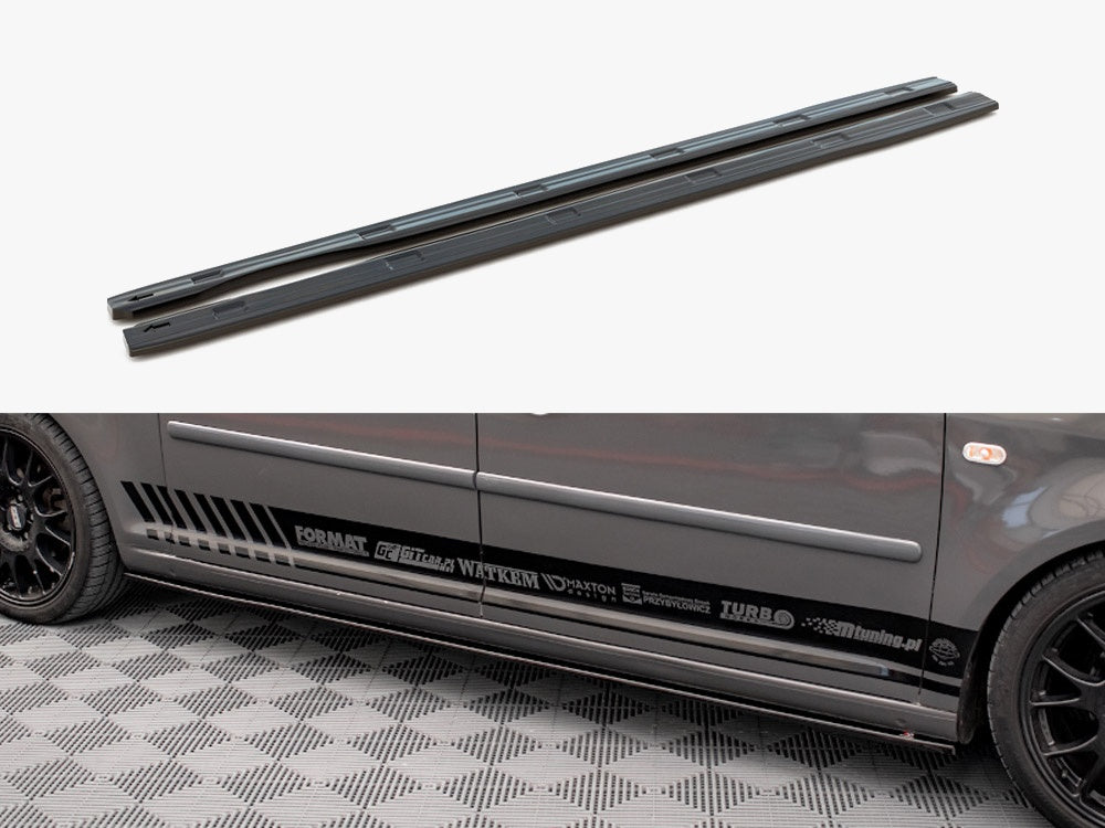 Maxton Design Side Skirts Diffusers VW Caddy Long MK3 Facelift (2010-2015) - VW-CA-3F-L-SD1G - Image 1