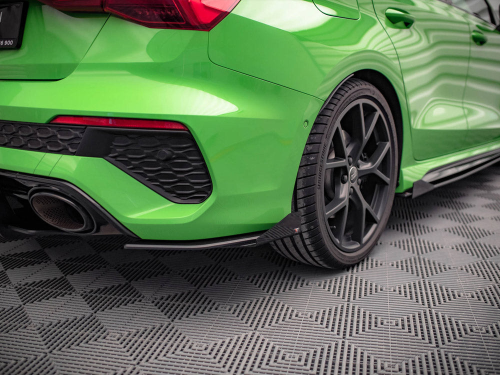 Maxton Design Street PRO Rear Side Splitters (+flaps) Audi RS3 Sedan 8Y (2020-) - AURS38YSCNC-RSD1B+RSF1G - Image 3