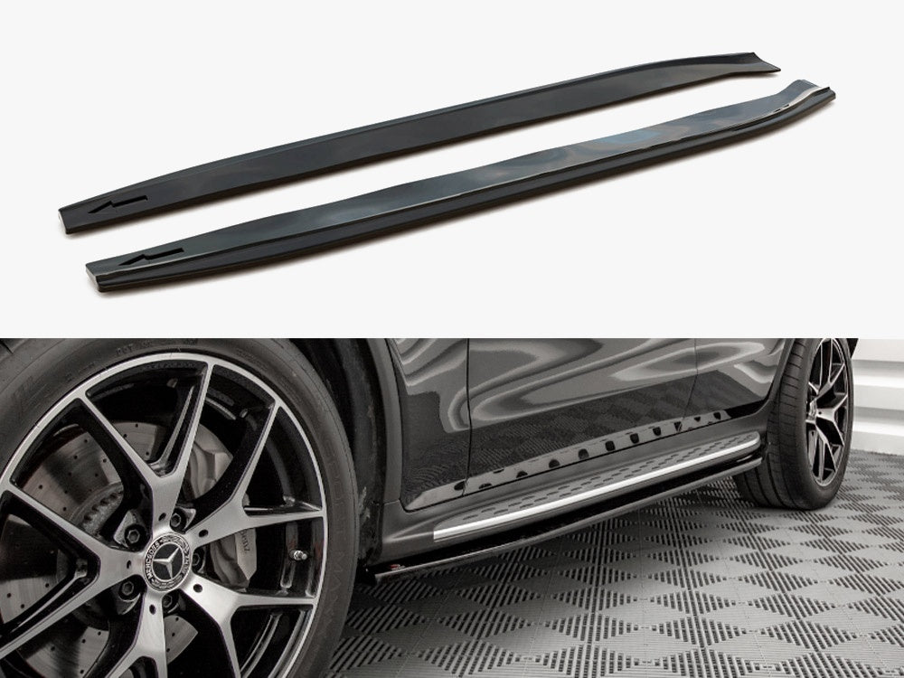 Maxton Design Side Skirts Diffusers V.1 Mercedes-Benz GLC Coupe AMG-Line C253 - ME-GLC-C253F-AMGLINE-SD1G - Image 1