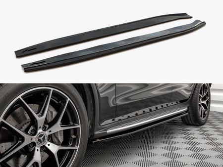 Maxton Design Side Skirts Diffusers V.1 Mercedes-Benz GLC Coupe AMG-Line C253 - ME-GLC-C253F-AMGLINE-SD1G - Image 1