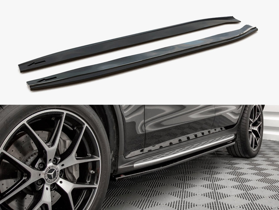 Maxton Design Side Skirts Diffusers V.1 Mercedes-Benz GLC Coupe AMG-Line C253 - ME-GLC-C253F-AMGLINE-SD1G - Image 1