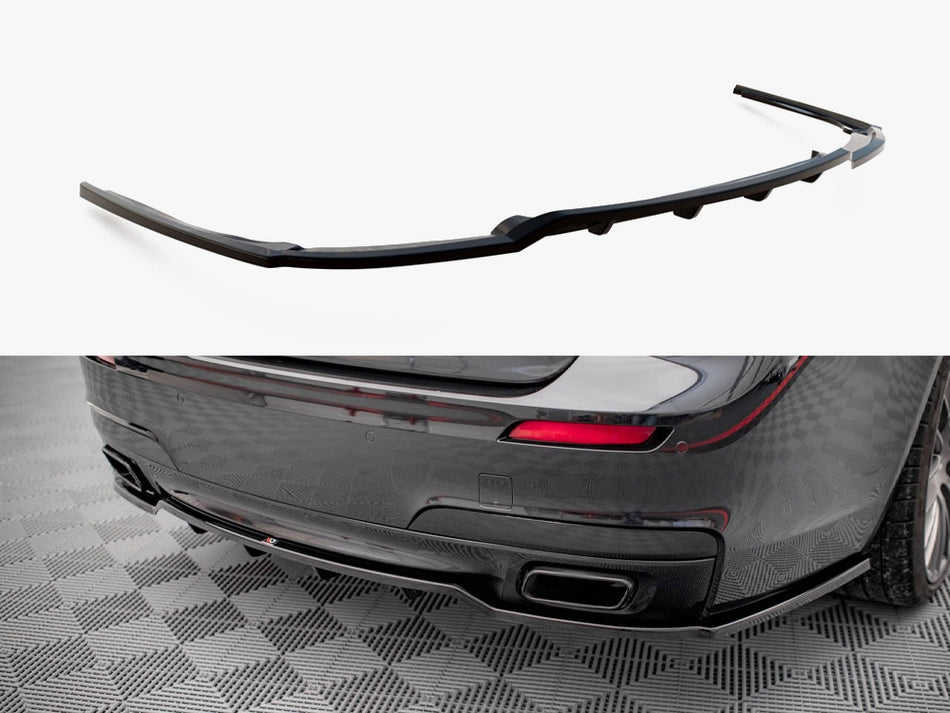 Maxton Design Central Rear Splitter (Vertical Bars) BMW 7 M-Pack F01 - BM-7-01-MPACK-RD1G+RD2G - Image 1
