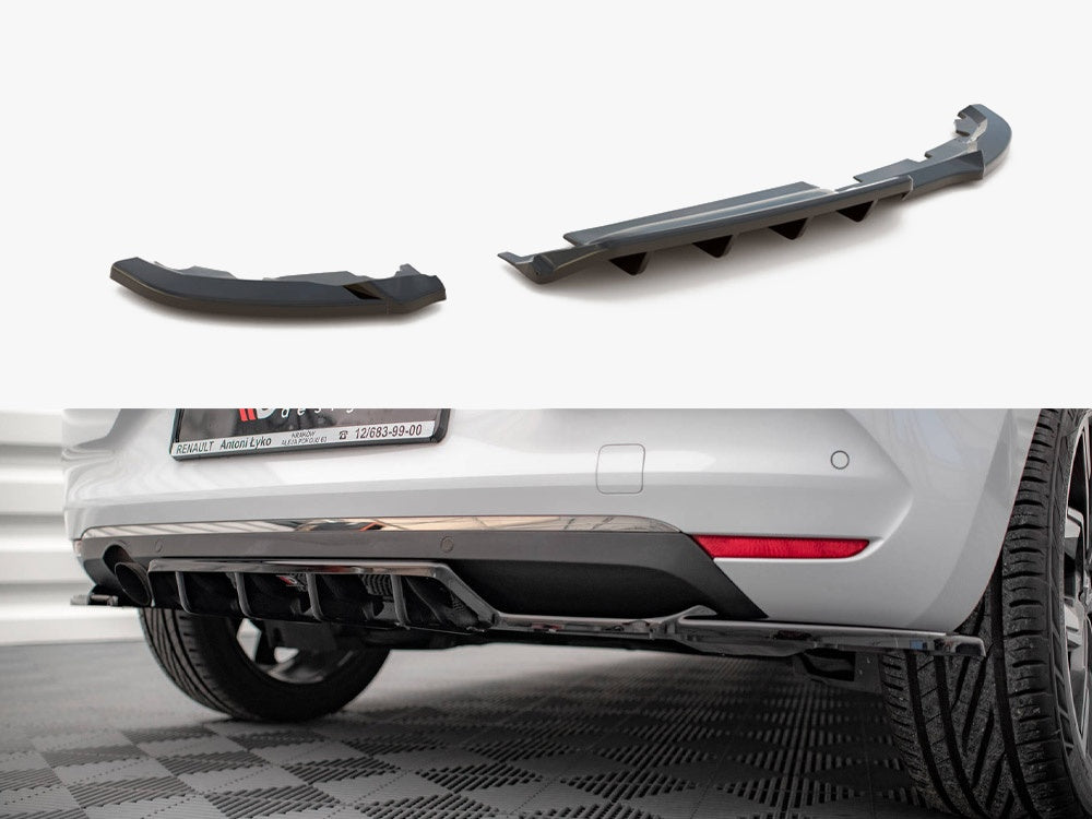 Maxton Design Rear Splitter (Vertical Bars) Renault Clio Mk5 - RE-CL-5-RSD1G+RD1G - Image 1