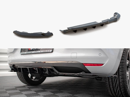 Maxton Design Rear Splitter (Vertical Bars) Renault Clio Mk5 - RE-CL-5-RSD1G+RD1G - Image 1