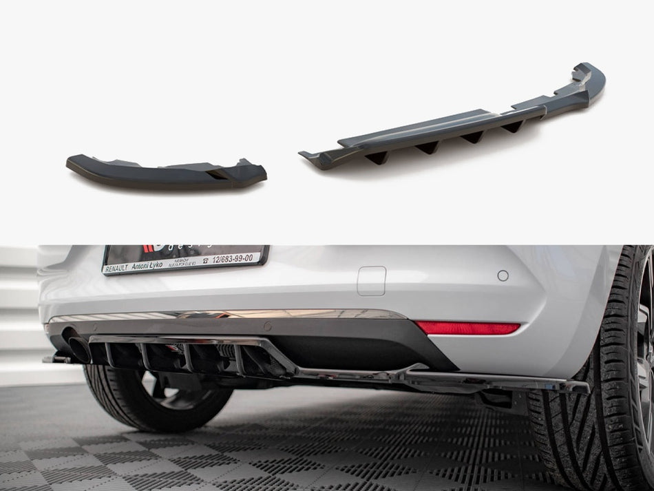 Maxton Design Rear Splitter (Vertical Bars) Renault Clio Mk5 - RE-CL-5-RSD1G+RD1G - Image 1